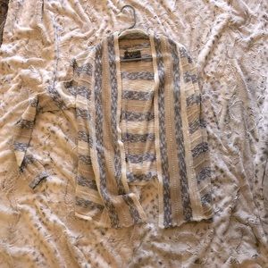 Cream striped Cardigan